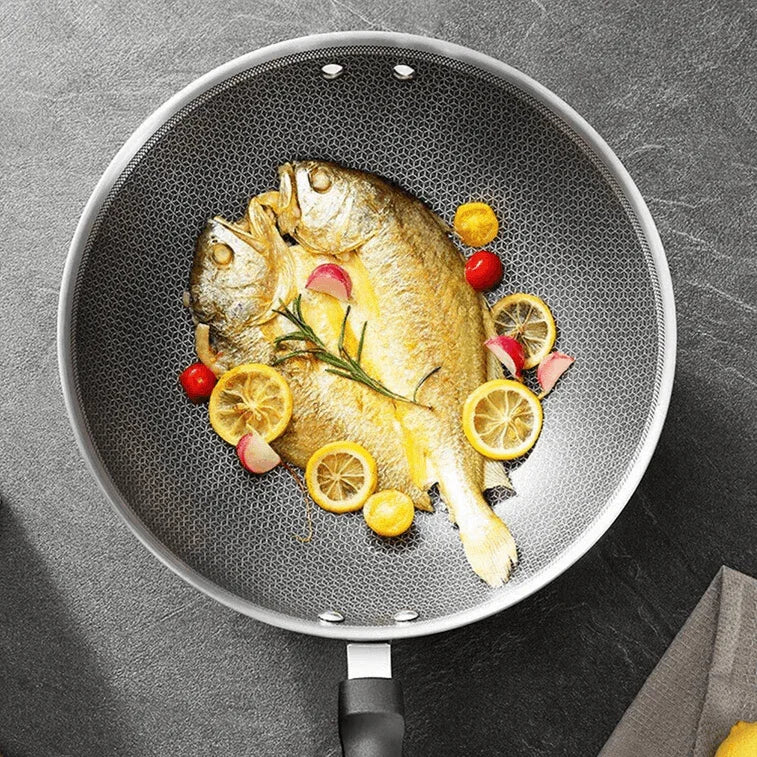 Supor high-grade crystal stainless steel frying pan CC32JA19, non-stick pan, 32 cm diameter - YOURISHOP.COM