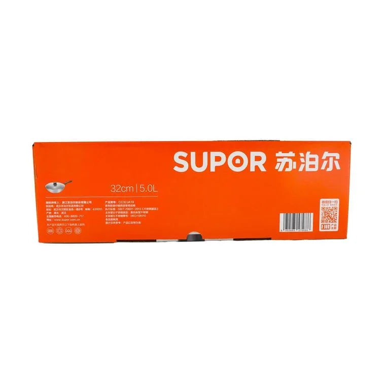 Supor high-grade crystal stainless steel frying pan CC32JA19, non-stick pan, 32 cm diameter - YOURISHOP.COM