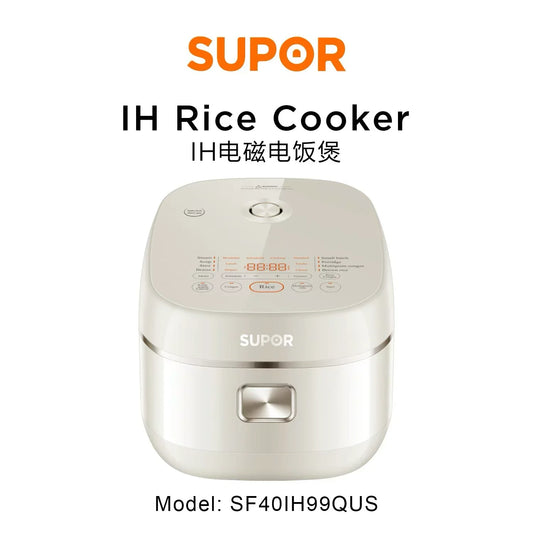 Supor rice cooker SF40IH99QUS | 8 Cups | IH heating | Stainless Steel Inner Pot - YOURISHOP.COM