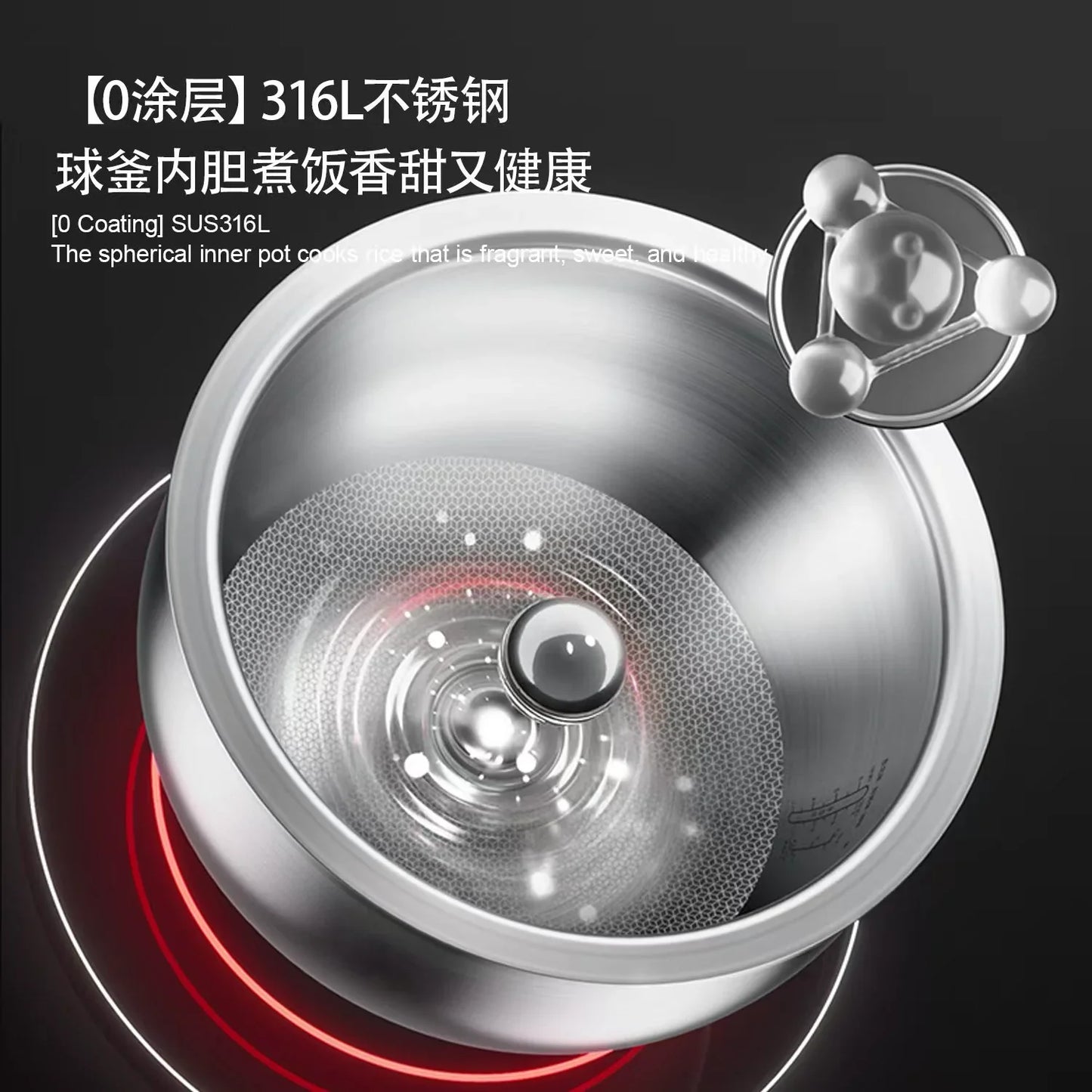 Supor rice cooker SF40IH99QUS | 8 Cups | IH heating | Stainless Steel Inner Pot - YOURISHOP.COM