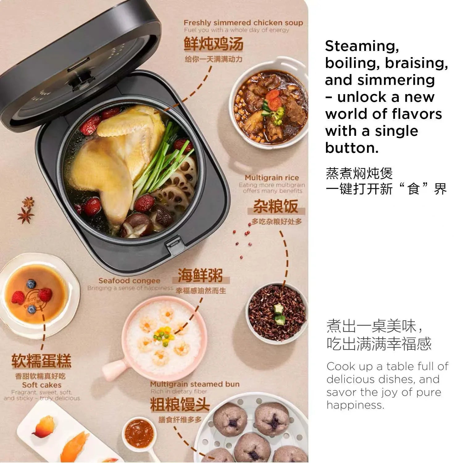 SUPOR Rice Cooker SH40HP69US | 4L Capacity | Multiple Functions | Yourishop.com - YOURISHOP.COM