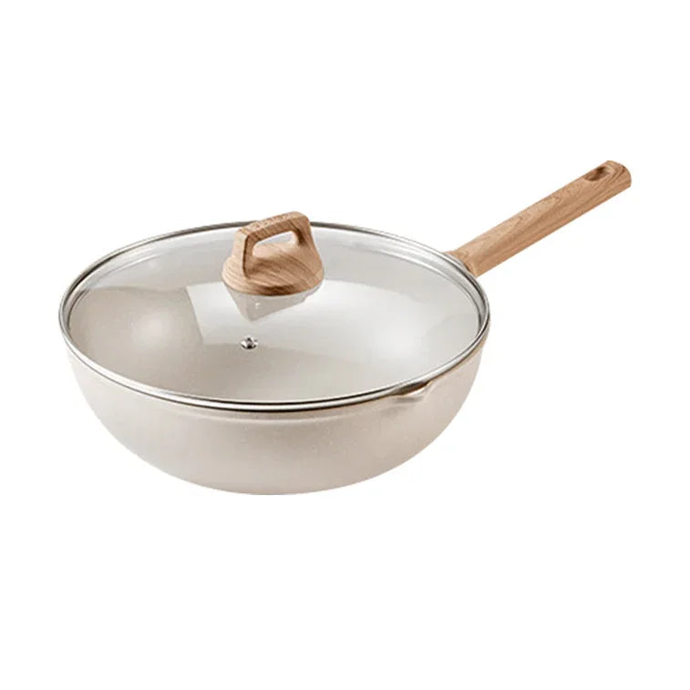 Supor Star Stone Light Cast Frying Pan EC32LBP01 Cool Stone Series Non-stick Household Frying Pan White 32 cm Diameter - YOURISHOP.COM