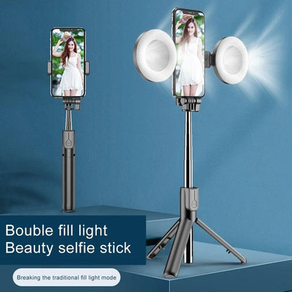 Tongdaytech Bluetooth Wireless Selfie Stick Portable Ring Fill Light Folding Stand For Iphone Xiaomi Makeup Video Live Studio - YOURISHOP.COM