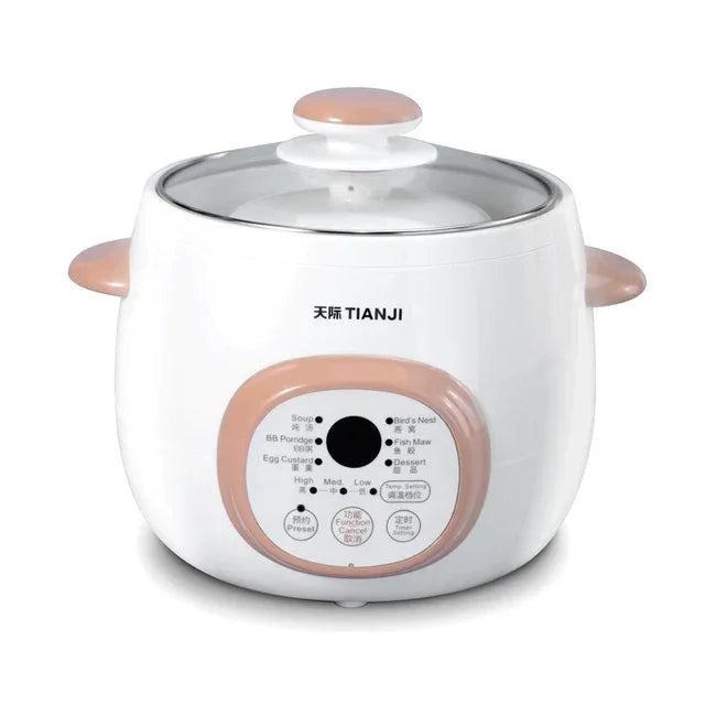TONZE Electric Stew Pot dgd10-10bag, Ceramic Soup Porridge Cooker, 1L, White - YOURISHOP.COM