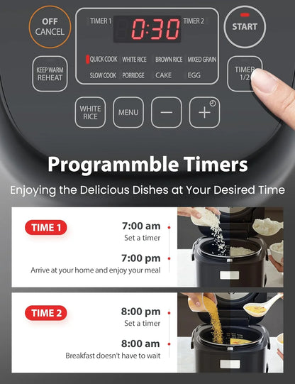 TOSHIBA Rice Cooker RC-5DSTCA(H) | 3 Cups | NonStick Inner Pot | Grey - YOURISHOP.COM