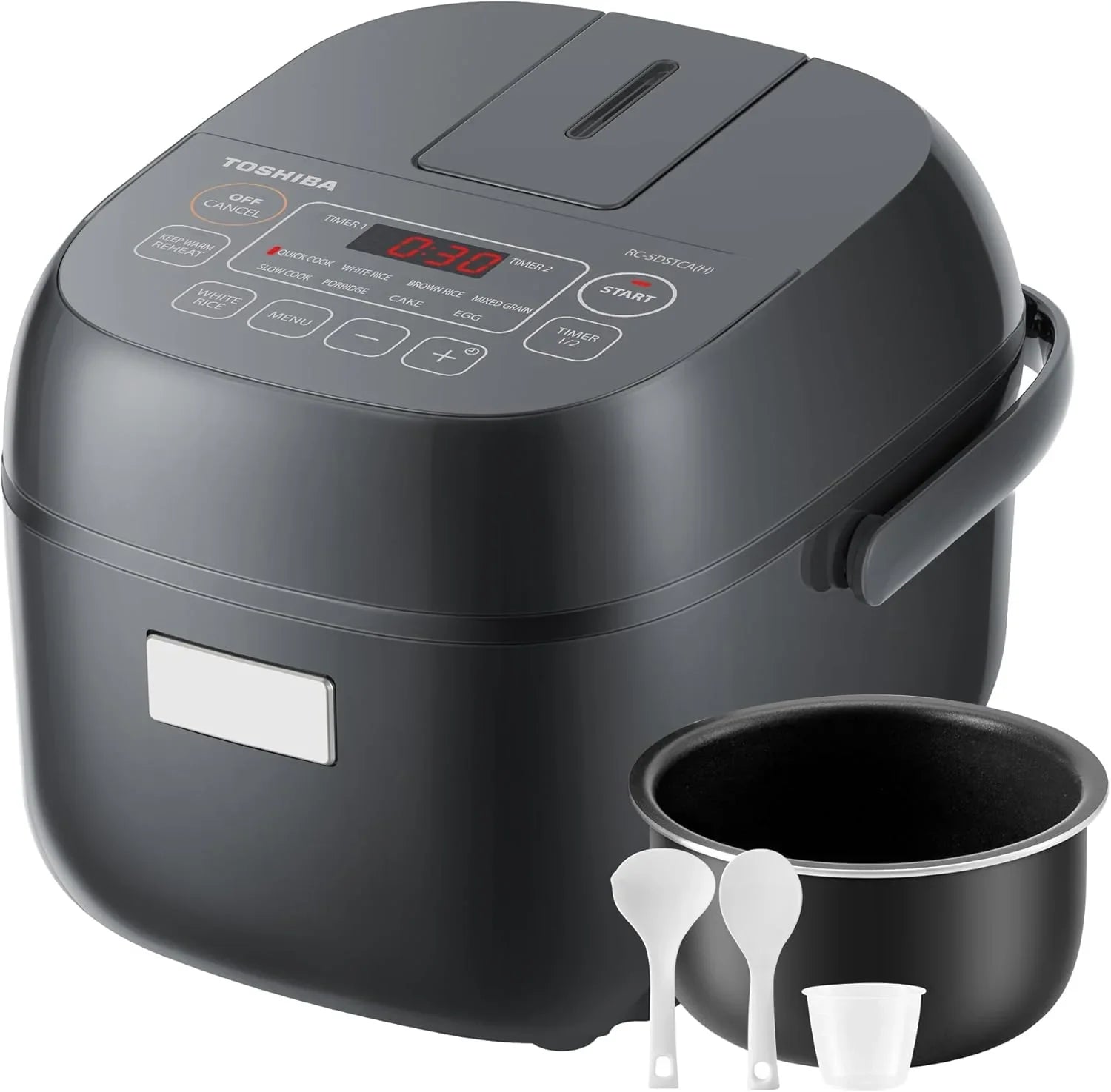 TOSHIBA Rice Cooker RC-5DSTCA(H) - 3 Cups, NonStick | Grey