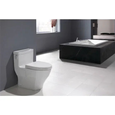TOTO Legato WASHLET 1-Piece Elongated 1.28 GPF Universal Height Skirted Toilet, Cotton White - YOURISHOP.COM