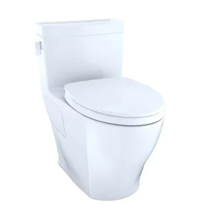 TOTO Legato WASHLET 1-Piece Elongated 1.28 GPF Universal Height Skirted Toilet, Cotton White - YOURISHOP.COM