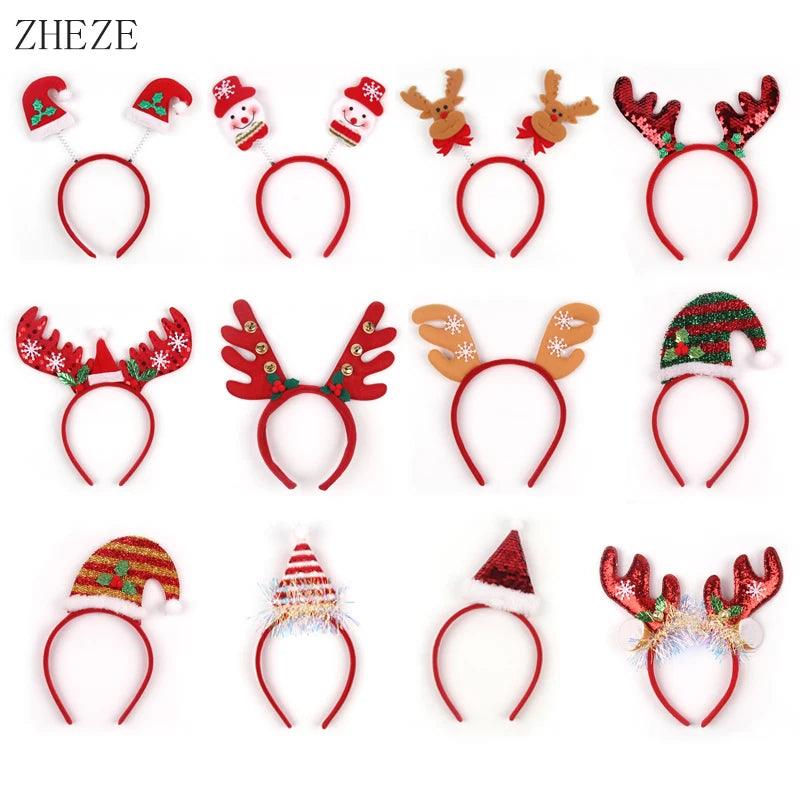 Trendy Christmas Headbands For Children Girls Xmas Tree Party Hats Hair Band Clasp Head Hoop Decoration Accessories Gifts - YOURISHOP.COM