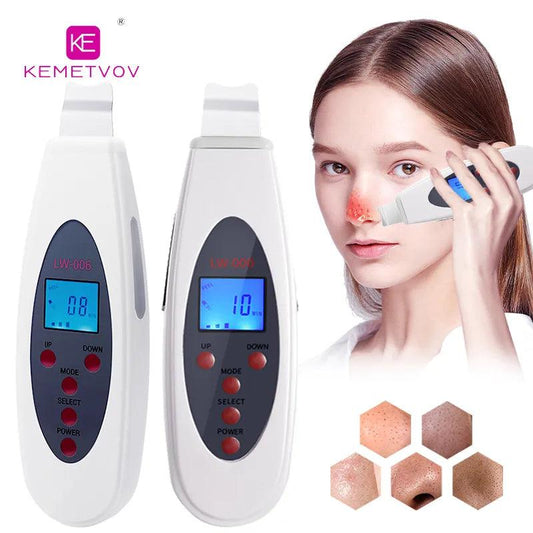 Ultrasonic Skin Scrubber Deep Face Cleaning Machine RemoveFacial Massager Ultrasound Peeling Clean Tone Lift LW006 - YOURISHOP.COM