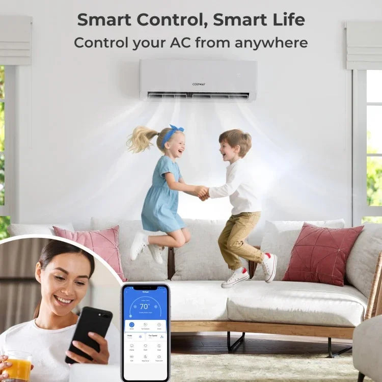 UltrEco Air Conditioner SEER2 | 18000 BTU | 2 Zone | Wifi Enabled with Heat Pump - YOURISHOP.COM