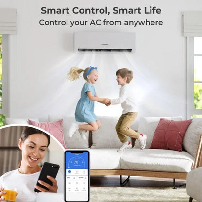 UltrEco Air Conditioner SEER2 | 18000 BTU | 2 Zone | Wifi Enabled with Heat Pump - YOURISHOP.COM