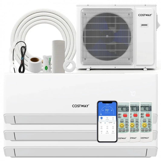 UltrEco Series 30000 BTU 3 Zone 23 SEER2 Mini Split Air Conditioner Wifi Enabled with Heat Pump - YOURISHOP.COM