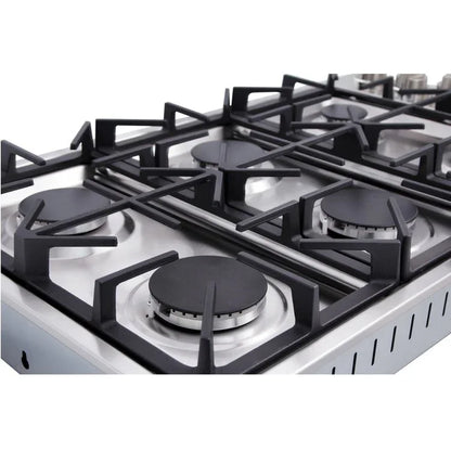 Vesta Gas Cooktop Vermont VCG-VERMONT-36SS | 36'' | Stainless Steel | Professional Design - YOURISHOP.COM