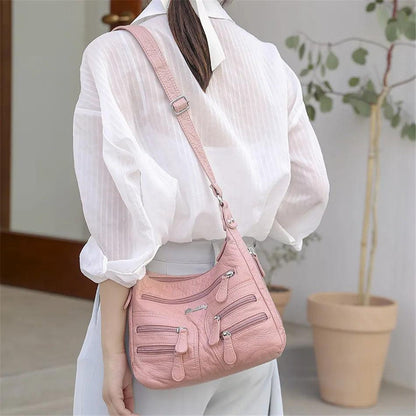 Women's Sheepskin Leather Shoulder Bags Many Pockets Casual Crossbody Bags for Women 2022 Luxury Designer Purses and Handbags - YOURISHOP.COM
