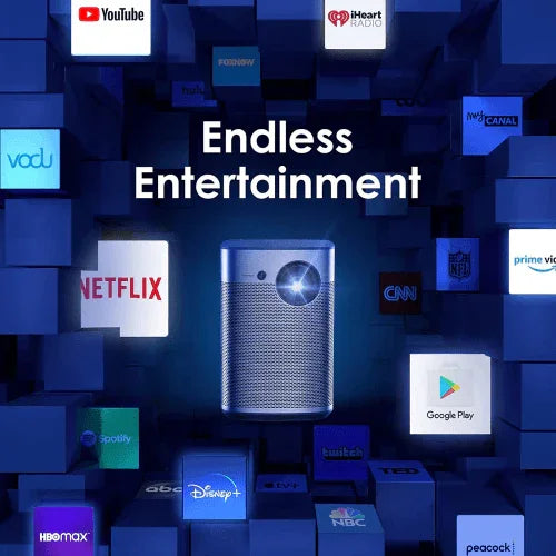 XGIMI Halo+: True 1080p Portable Projector for Outdoor Movie Night, Android TV 10.0 - YOURISHOP.COM