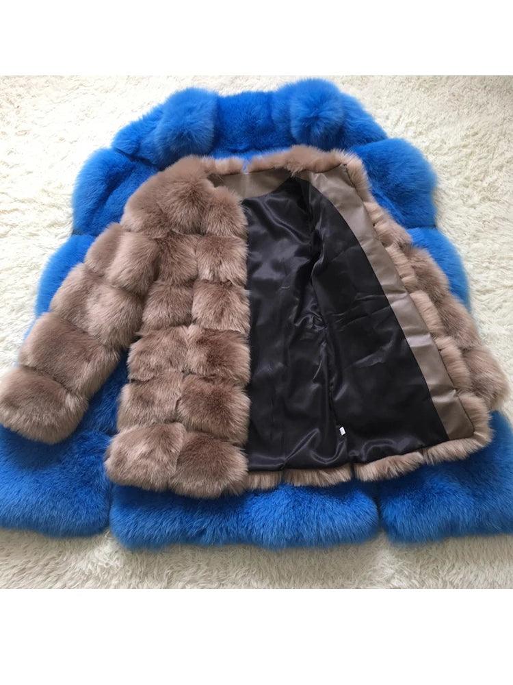 ZADORIN New Luxury Splicing Long Faux Fur Coat Women Thick Warm Winter Fashion Fluffy Faux Fur Jacket Coats for Women Outerwear - YOURISHOP.COM