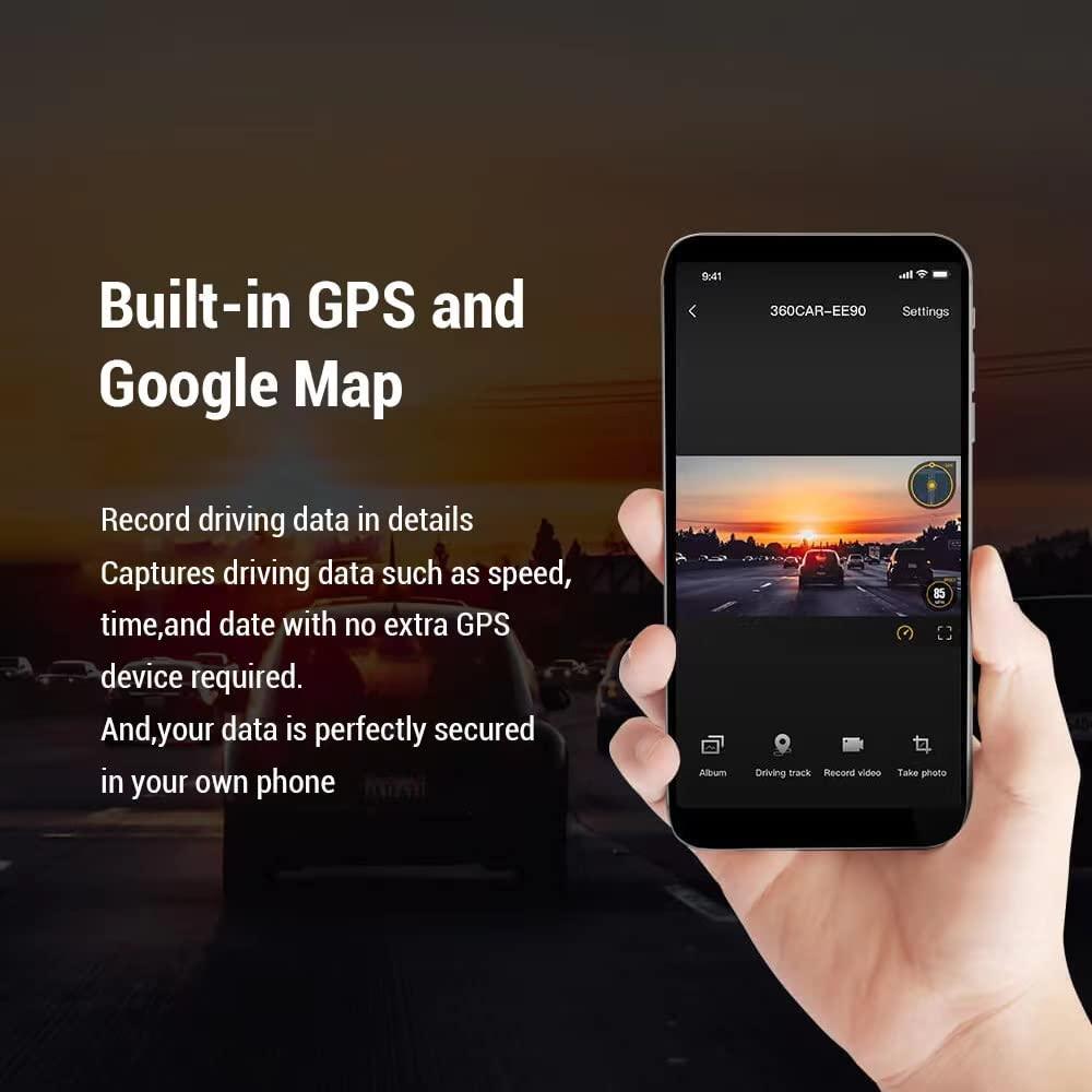 360 G300H: Dash Cam for Car Driving, 1296P, 160° Wide Angle - YOURISHOP.COM