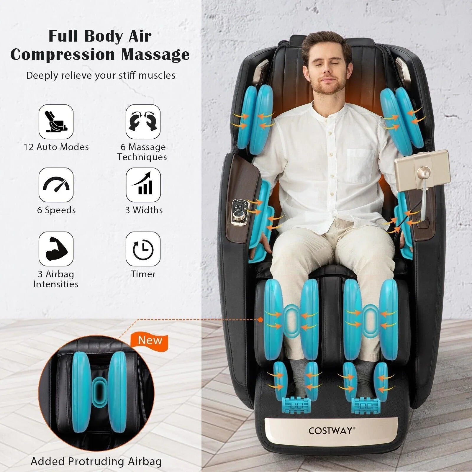 3D Massage Chair JL10013, SL-Track Full Body Zero Gravity with Thai Stretch - YOURISHOP.COM