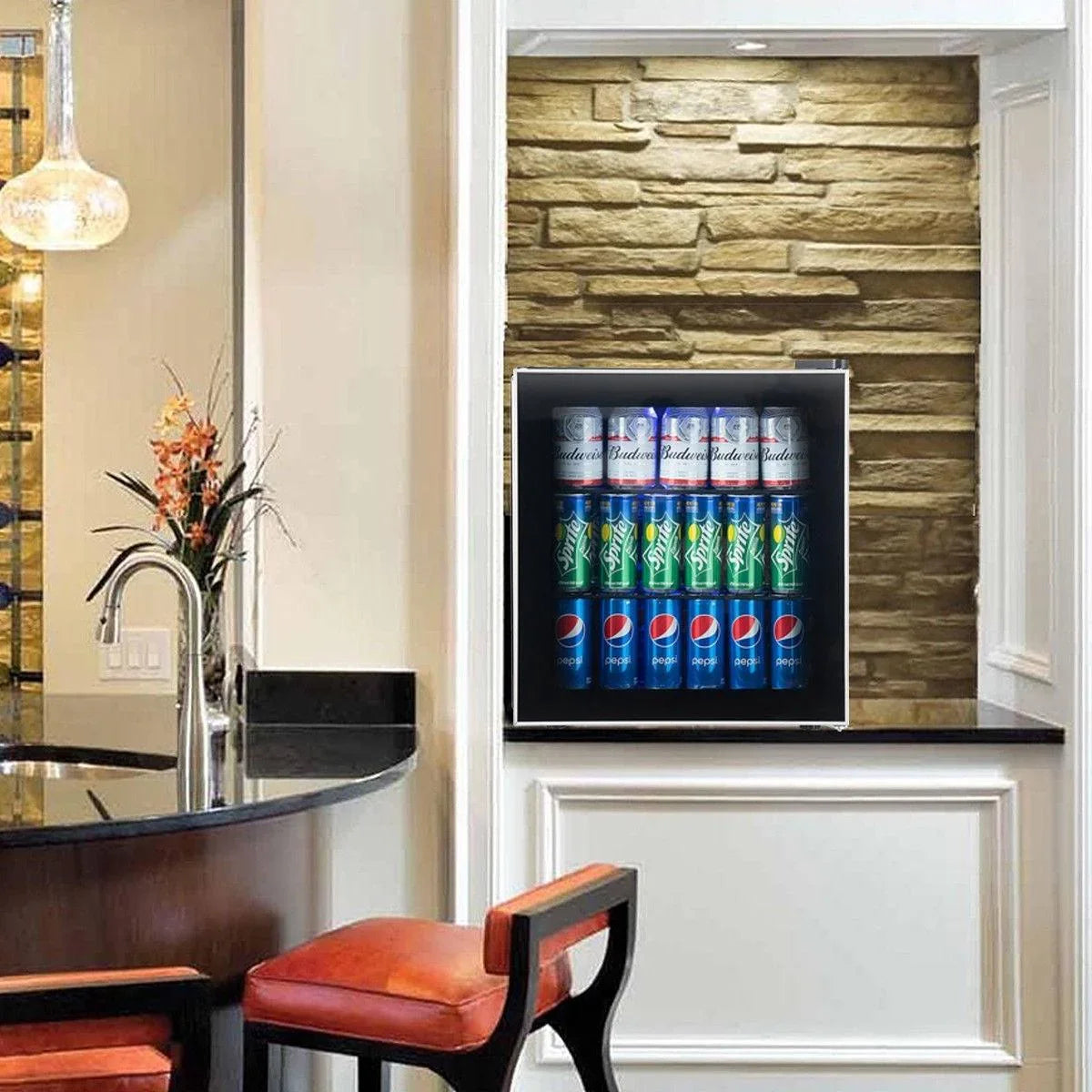 60 Can Beverage Mini Refrigerator with Glass Door 89421376 - YOURISHOP.COM