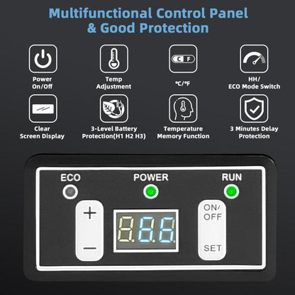 68 Quart Portable Car Refrigerator with DC and AC Adapter 62340857 - YOURISHOP.COM