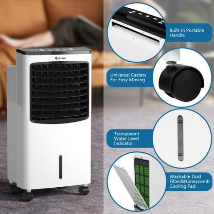 Air Cooler EP23665: Remote Control,3-in-1, Portable Evaporative Fan, Air flow: 215 CFM, Water tank capacity: 8L - YOURISHOP.COM