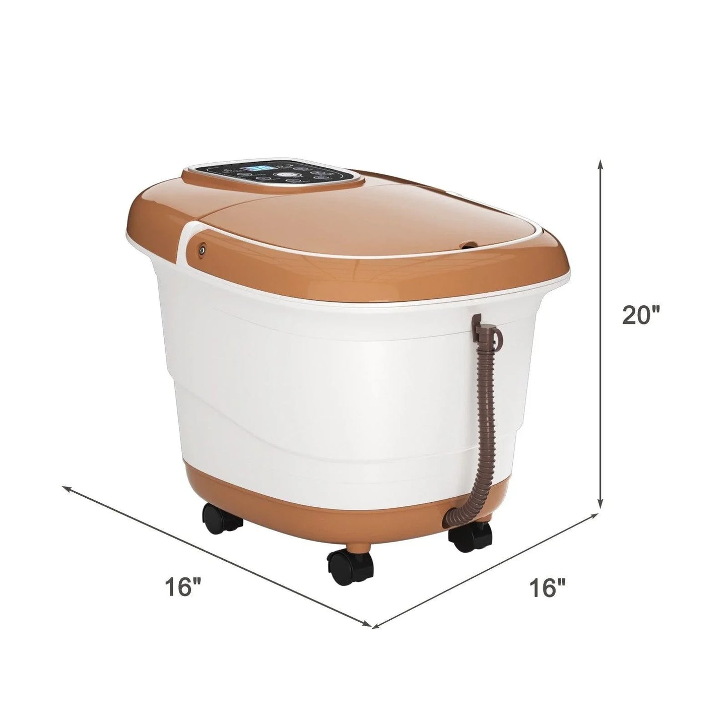 All-in-One Heat Bubble Vibration Foot Spa Massager with 6 Massage Rollers 13850496 - YOURISHOP.COM