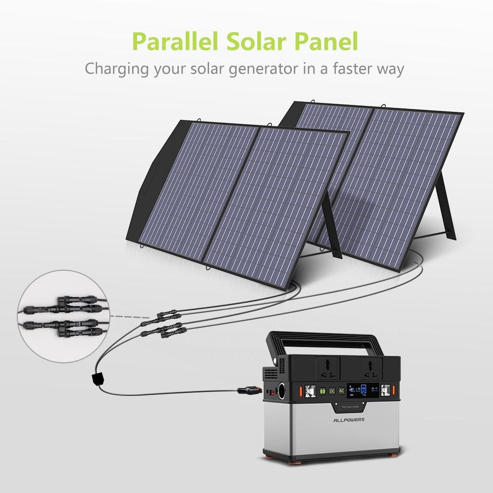 ALLPOWERS Solar Charger 18V100W Foldable Solar Panel Suit For Portable Power Station/Generator Outdoor Travel Camping - YOURISHOP.COM