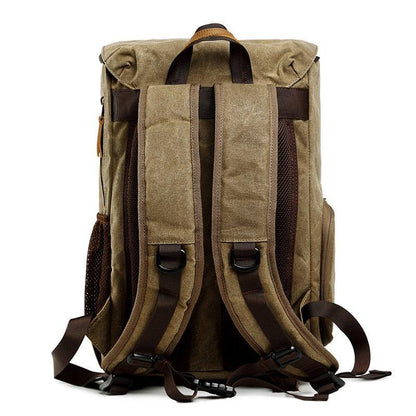 Batik Canvas Waterproof Trendy Vintage Leisure Photography Bag Outdoor Wear-resistant Large Backpack Men for Canon Nikon Sony - YOURISHOP.COM