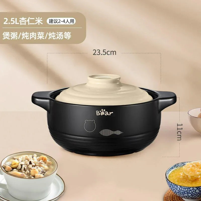 Bear Casserole CP-G0016, 23.5cm, 2.5L, Ceramic, Almond Rice - YOURISHOP.COM