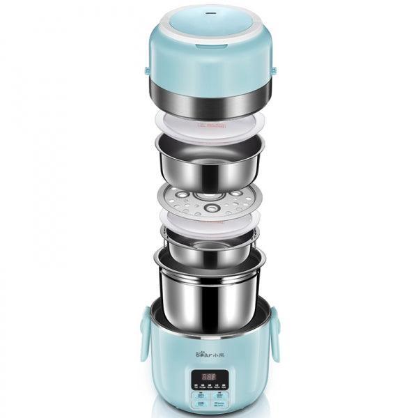 Bear Lunch Box DFH-B20J1,Mini Rice Cooker Electric Hot Pot Plug-in Electric Steaming Heating 2L - YOURISHOP.COM