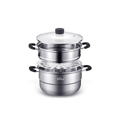 Bear Steamer CP-G0021-S01, 26cm, 2 layers, stainless steel - YOURISHOP.COM