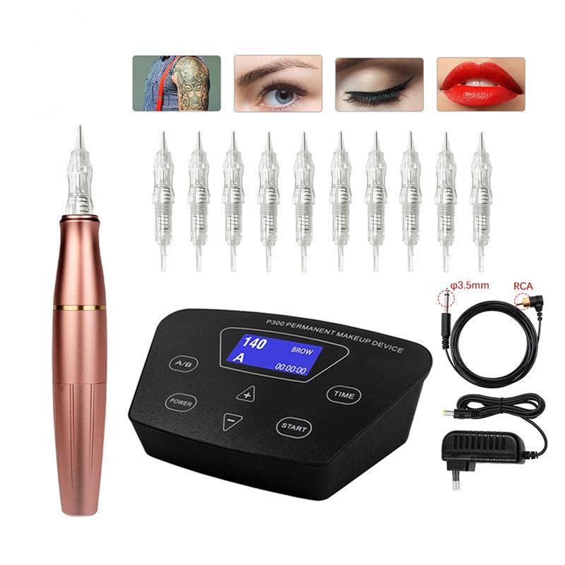 Biomaser Professional Tattoo Machine Rotary Pen For Permanent Makeup Eyebrow Lip Microblading DIY Machine Kit With Tattoo Needle - YOURISHOP.COM