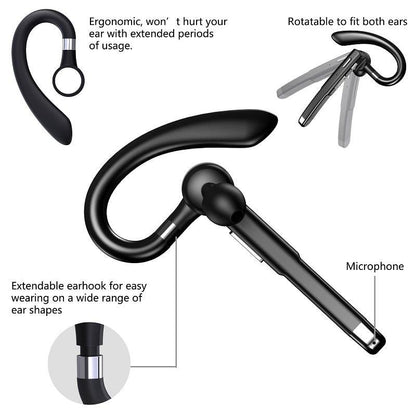 Bluetooth Earphones 5.1 Headphones Stereo Handsfree Noise Canceling Wireless Business Headset With HD Mic For All Smart Phones - YOURISHOP.COM