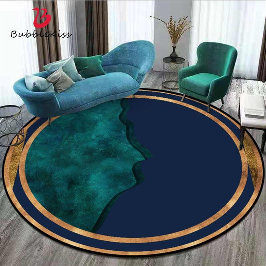 Bubbele Kiss Fashional Design Rong Rugs For Living Room Carpet Bedroom Home Decor Chair Mat Green Gold Style Anti Slip Delicate - YOURISHOP.COM