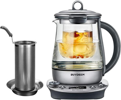 BUYDEEM Health Pot K2693, Electric Kettle with Thickened Glass, 9-in-1 Fully Automatic, 1.5 L - YOURISHOP.COM