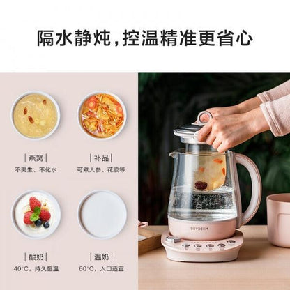 BUYDEEM Health Pot K2693, Electric Kettle with Thickened Glass, 9-in-1 Fully Automatic, 1.5 L - YOURISHOP.COM