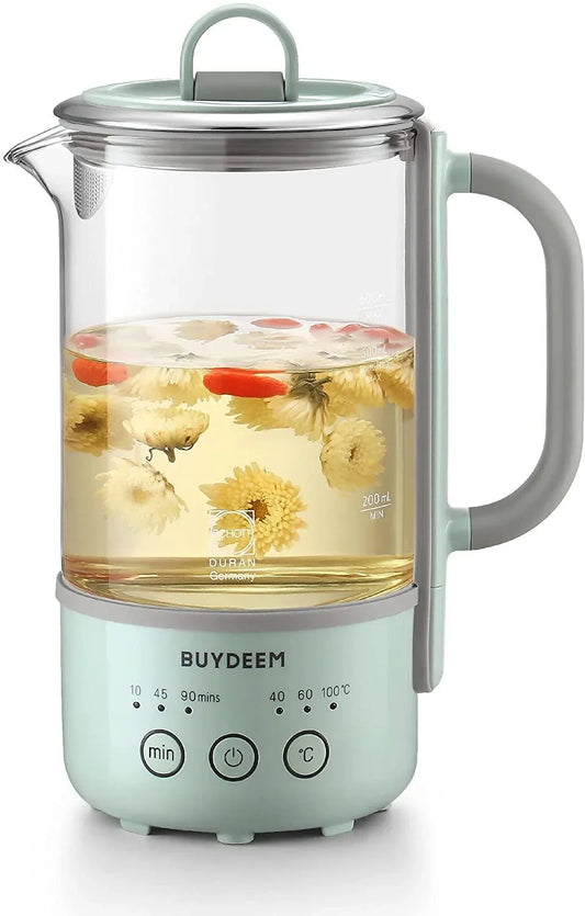 BUYDEEM Healthy Kettle K313, German Glass, 0.6L, Cozy Greenish - YOURISHOP.COM