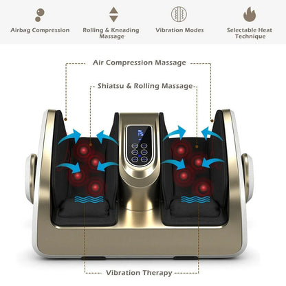 Calf Shiatsu Foot Massager EP24439 with Heat and Remote Control - YOURISHOP.COM