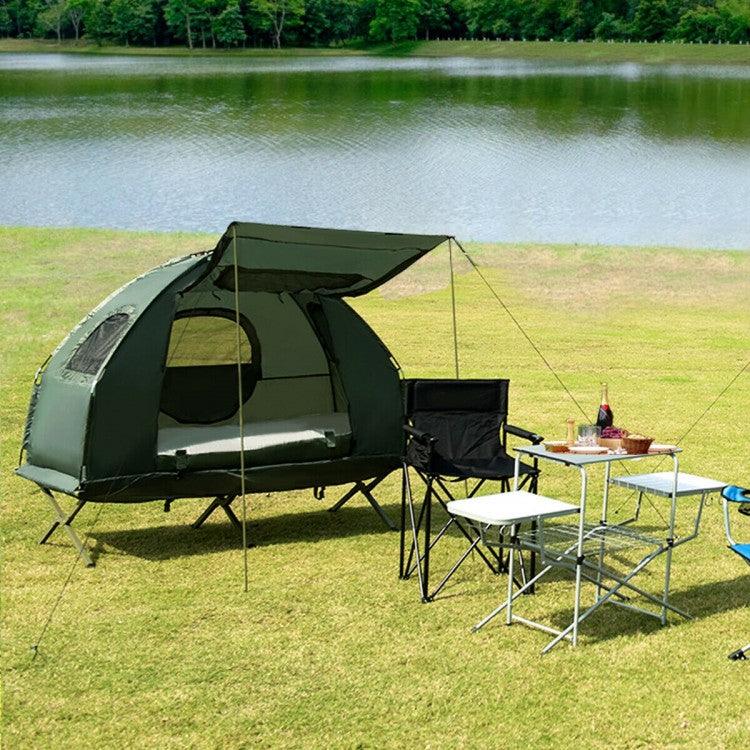 Camping Tent Cot 24761058 with Air Mattress and Sleeping Bag,2-Person Foldable Outdoor - YOURISHOP.COM