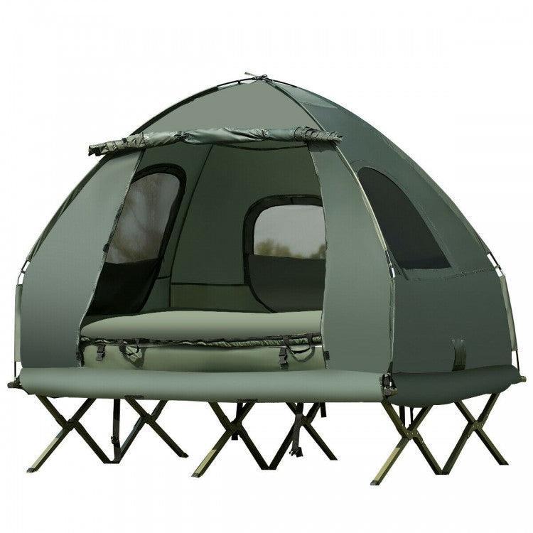 Camping Tent Cot 24761058 with Air Mattress and Sleeping Bag,2-Person Foldable Outdoor - YOURISHOP.COM