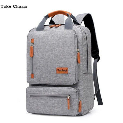 Casual Business Men Computer Backpack Light 15 inch Laptop Bag 2022 Waterproof Oxford cloth Lady Anti-theft Travel Backpack Gray - YOURISHOP.COM