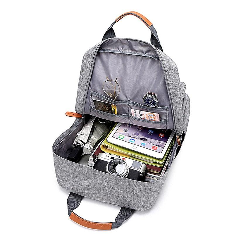 Casual Business Men Computer Backpack Light 15 inch Laptop Bag 2022 Waterproof Oxford cloth Lady Anti-theft Travel Backpack Gray - YOURISHOP.COM