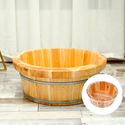 Cedar Wooden Foot Basin Tub Bucket for Foot Bath Massage Spa Sauna Soak Wood Foot Spa Bath Basin Tub - YOURISHOP.COM