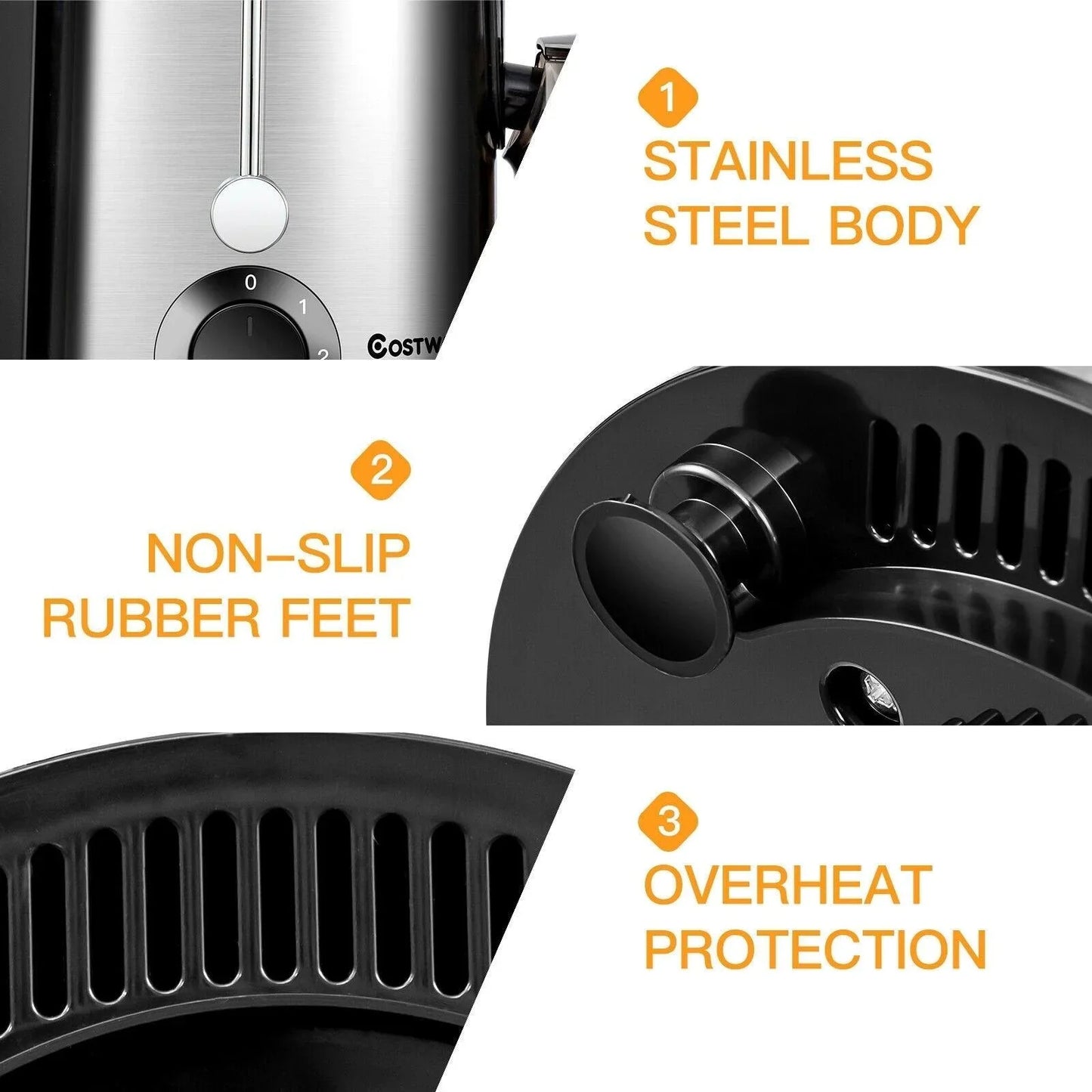 Centrifugal Juice Machine with Wide Mouth and 2 Speed Mode 78912603 - YOURISHOP.COM