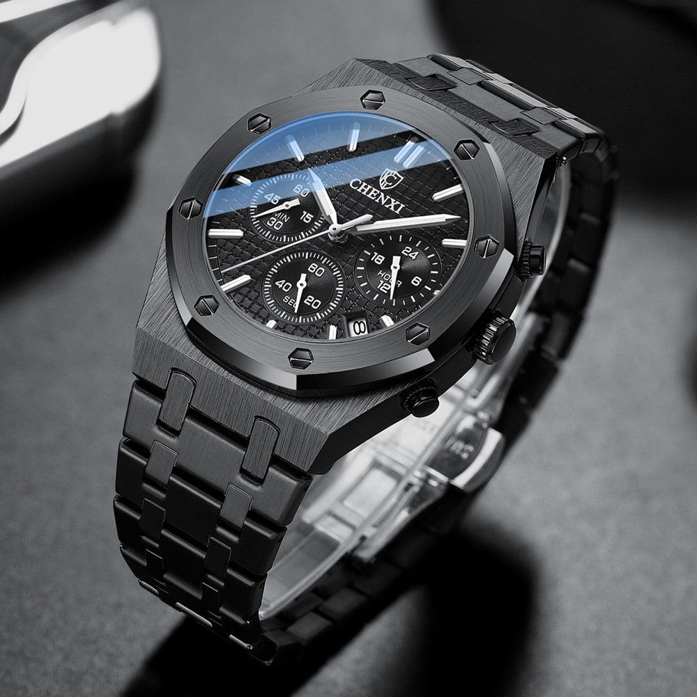CHENXI Fashion Business Mens Watches Top Luxury Brand Quartz Watch Men Stainless Steel Waterproof Wristwatch Relogio Masculino - YOURISHOP.COM