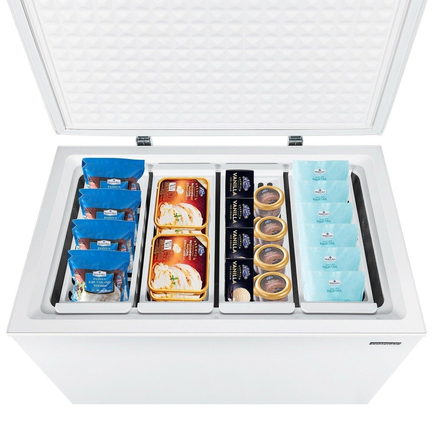 Chest Freezer 7.0 Cu.ft Upright Single Door Refrigerator with 4 Baskets 45601873 - YOURISHOP.COM
