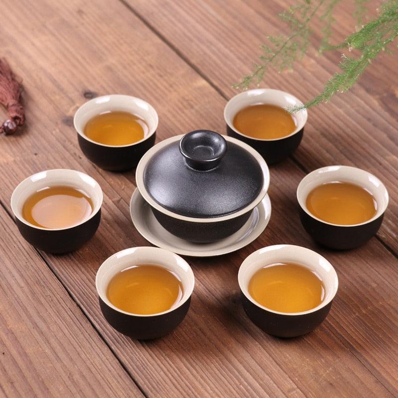 Chinese Black crockery ceramic teapot kettles tea cups porcelain kung fu tea set drinkware for Tea ceremony - YOURISHOP.COM