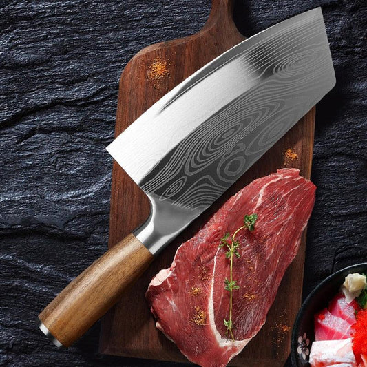 CHUN Beautiful Utility Cleaver Knife Stainless Steel Kitchen Knives Laser Damascus Vein Chef Knife Razor Sharp Slicing Knives - YOURISHOP.COM