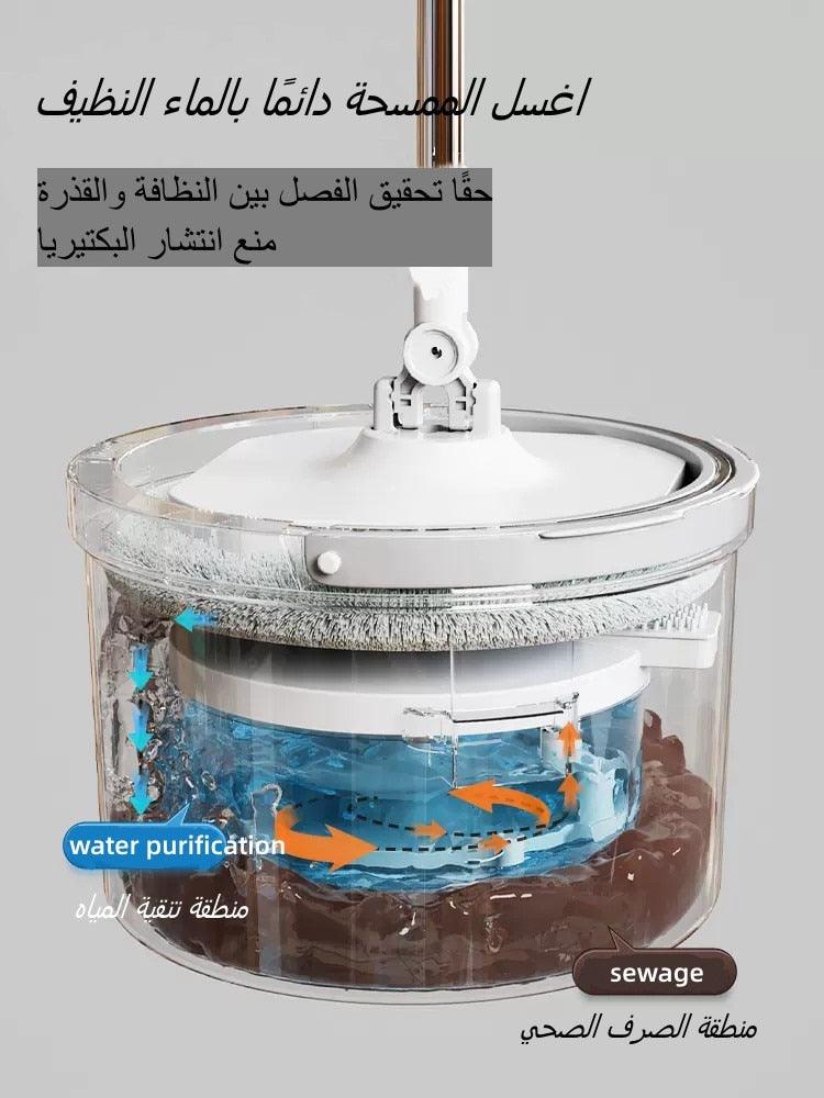 Clean Water &amp; Sewage Separation Mop With Bucket Microfiber Lazy No Hand-Washing Floor Floating Mop Household Cleaning Tools - YOURISHOP.COM